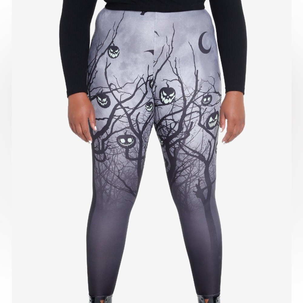 Social Collision Scary Pumpkin Leggings Plus Size Hot‎ Topic Halloween